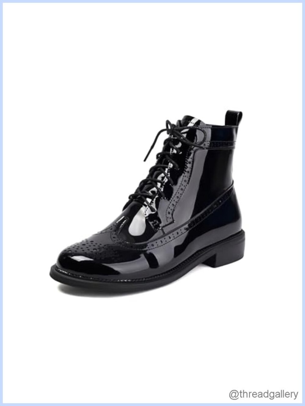 Wingtip Oxford Combat Ankle Boots Zip Lace Up Brogue Booties